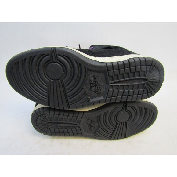 NIKE Sky Hi Dunk Women Sz 7 Black Purple Leather Lace Up Hidden Wedge Sneaker - Picture 13 of 15